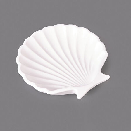 Deco İstiridye Dekor - Beyaz - 10 cm