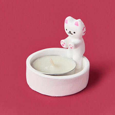 Deco Cat Mumluk - Beyaz - 5 cm