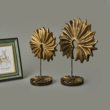 Deco Adella 2'li Dekor - Gold - 32 cm + 28 cm