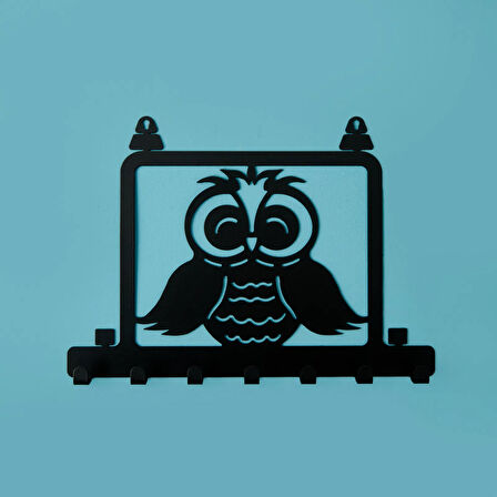 Deco Baykuş Anahtarlık - Siyah - 24x15 cm