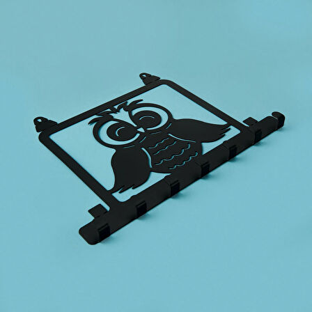 Deco Baykuş Anahtarlık - Siyah - 24x15 cm