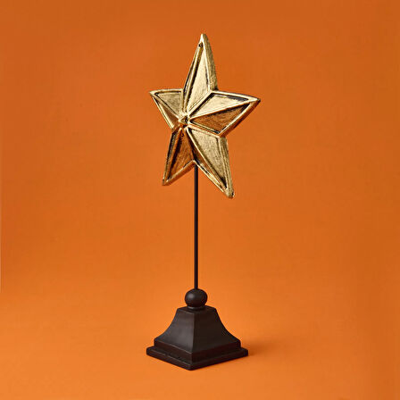 Deco Star Dekor - Siyah / Gold - 33 cm