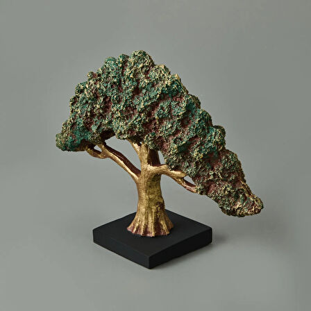 Deco Bonsai Dekor - Yeşil / Kahverengi - 22 cm