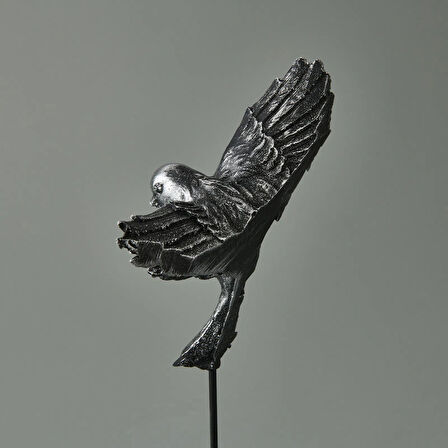 Deco Uccello Dekor - Siyah / Gümüş - 32 cm