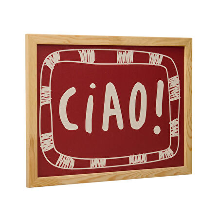 Deco Ciao Duvar Panosu - Kırmızı - 30x40 cm
