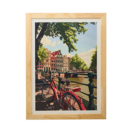 Deco Amsterdam Houses Tablo - Renkli - 50x70 cm