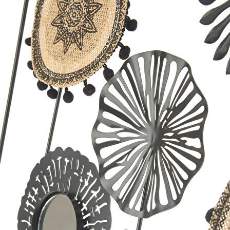 Deco Etnik Metal Tablo - Siyah / Kahverengi - 45 cm