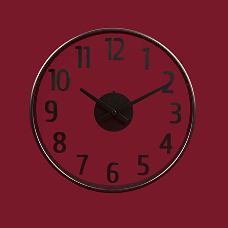 Deco Anthracite Duvar Saati - Antrasit / Şeffaf - 38 cm