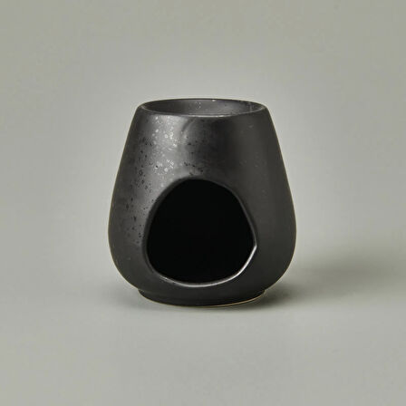 Deco Enyo Seramik Buhurdanlık - Mat Siyah - 11 cm