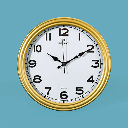 200-A Duvar Saati - Sarı - 30 cm