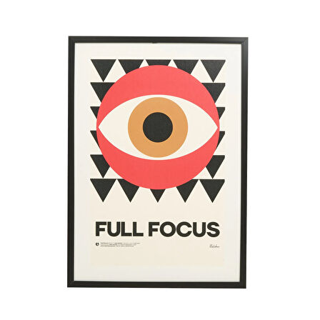 Deco Full Focus Tablo - Kırmızı / Siyah - 50x70 cm