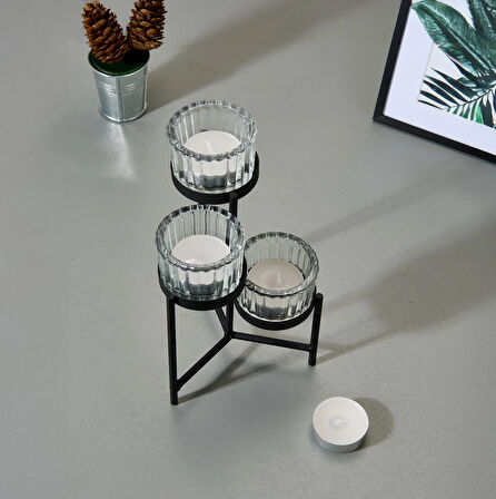 50'li Tealight Mum - Beyaz - 3,8 cm