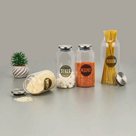 Atölye Model Bitter 20'li Kavanoz Etiketi - Beyaz / Siyah