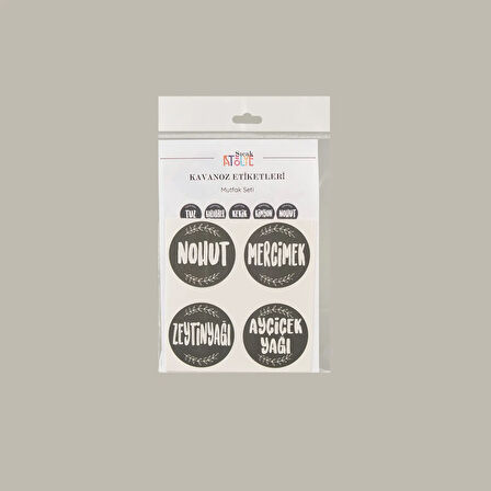 Atölye Model Bitter 20'li Kavanoz Etiketi - Beyaz / Siyah