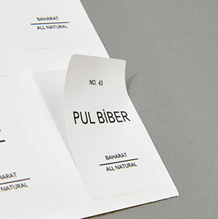 Atölye Model Şeker 20'li Kavanoz Etiketi - Beyaz / Siyah