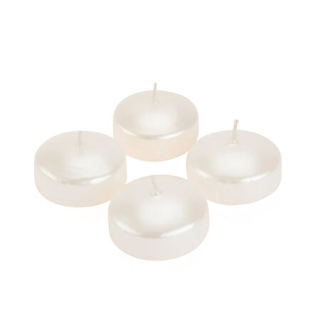 4'lü Yüzen Mum - Sedef - 5 cm