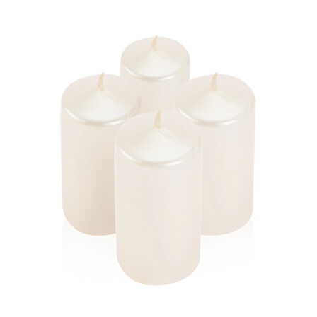 4'lü Bar Fener Mumu - Sedef - 3,8x8 cm