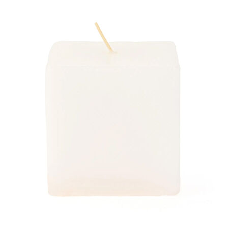 Küp Mum - Beyaz - 7 cm