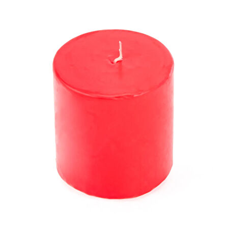 Scarlet Küçük Baton Mum - Kırmızı - 7x7 cm
