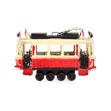 Home Metal Taksim Tramway - Kırmızı / Beyaz - 12 cm