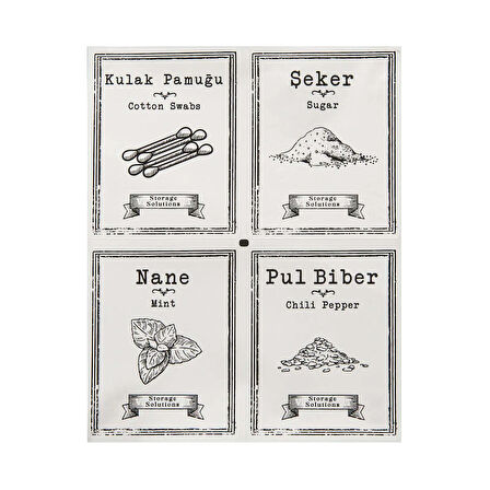 28'li Kavanoz Etiketi