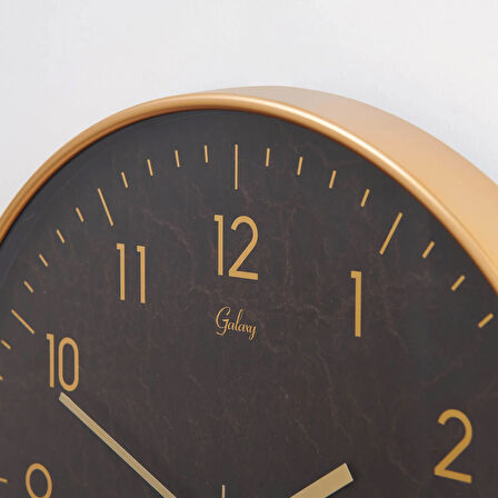 Eminent Duvar Saati - Siyah - 43 cm