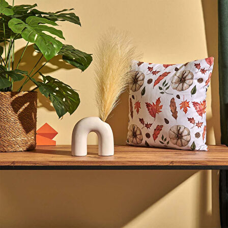 Dekoratif Tüy - Krem - 44 cm