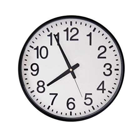 Simplex Duvar Saati - Siyah - 38 cm