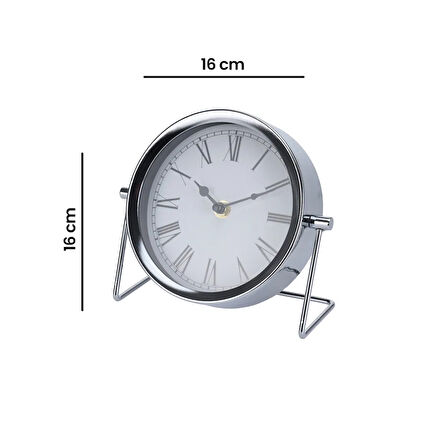 Dekoratif Metal Masa Saati - Gri