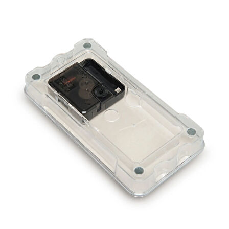 Kahve Fincanlı Dikdörtgen Saat - Renkli - 17x9 cm