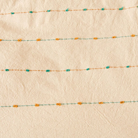 Soft Elias İpliği Boyalı Çift Kişilik Nevresim Takımı - Ekru