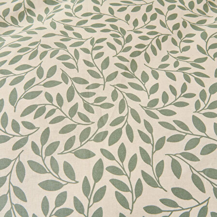 Soft Sylvara Tek Kişilik Nevresim Takımı - Ekru / Yeşil