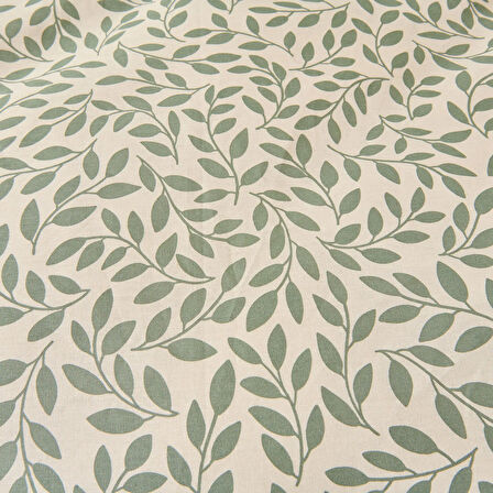 Soft Sylvara Çift Kişilik Nevresim Takımı - Ekru / Yeşil