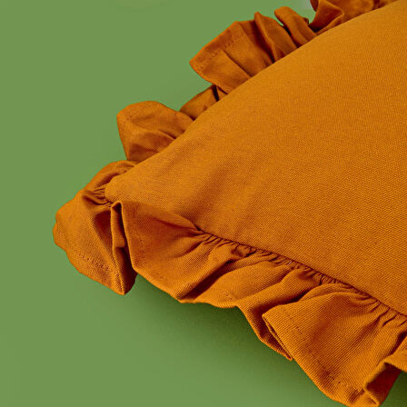 Soft Fancy Kırlent - Hardal - 40x40 cm