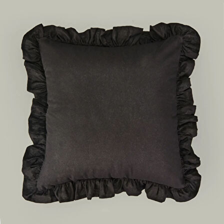 Soft Fancy Kırlent - Siyah - 40x40 cm