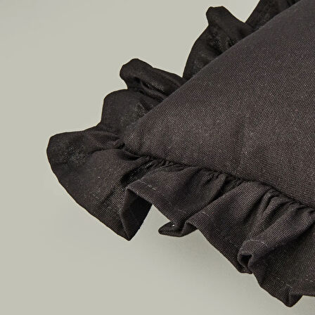 Soft Fancy Kırlent - Siyah - 40x40 cm