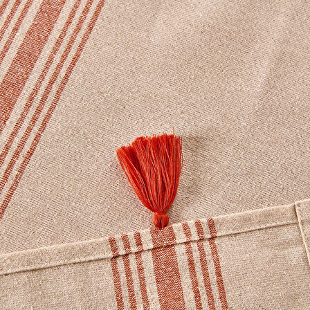 Tarçın Runner - Ekru / Kiremit - 45x150 cm