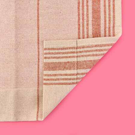 Tarçın Mutfak Önlüğü - Ekru / Kiremit - 65x80 cm