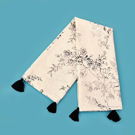 Evora 2'li Kurulama Bezi - Ekru / Siyah - 50x70 cm