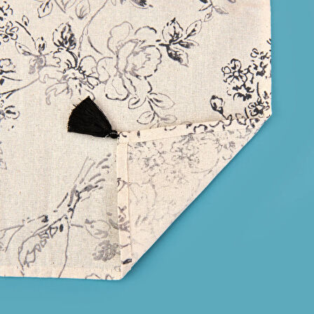 Evora 2'li Kurulama Bezi - Ekru / Siyah - 50x70 cm