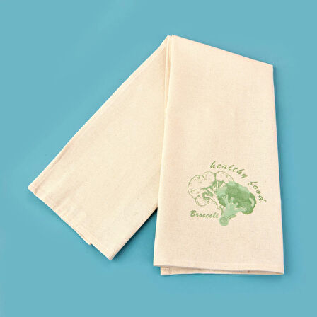 Toscana 2'li Kurulama Bezi - Ekru / Yeşil - 50x70 cm