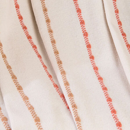 Soft Elvia Pamuklu Tv Battaniyesi - Krem - 130x170 cm