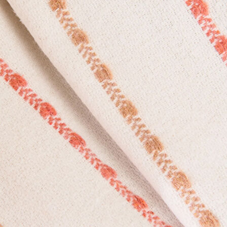 Soft Elvia Pamuklu Tv Battaniyesi - Krem - 130x170 cm