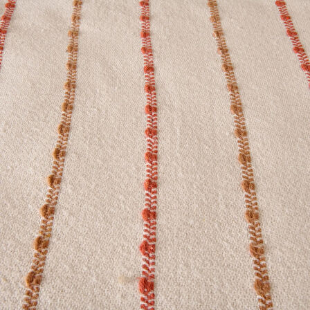 Soft Elvia Pamuklu Çift Kişilik Battaniye - Krem - 200x220 cm