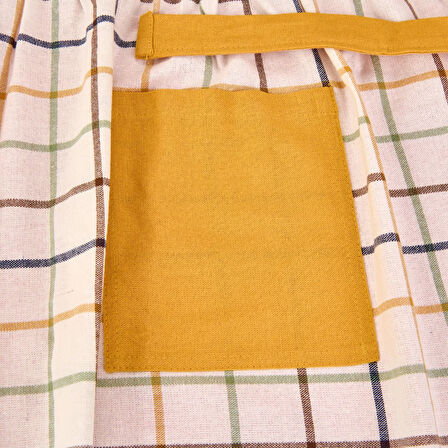 Madison Mutfak Önlüğü - Ekru / Renkli - 65x80 cm