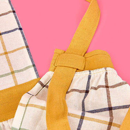 Madison Mutfak Önlüğü - Ekru / Renkli - 65x80 cm