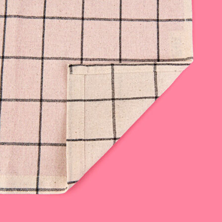 Trallies Mutfak Önlüğü - Ekru / Siyah - 65x80 cm