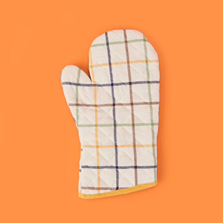 Madison Fırın Eldiveni - Ekru / Renkli - 20x32 cm