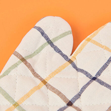 Madison Fırın Eldiveni - Ekru / Renkli - 20x32 cm