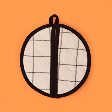 Trallies Tutaç - Ekru / Siyah - 20x20 cm